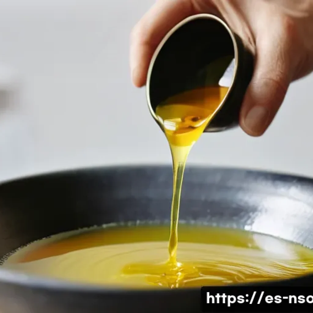 천연비누 원료 구입처 - **Prompt:** A close-up shot capturing a passionate artisan's hands carefully pouring rich, golden ol...