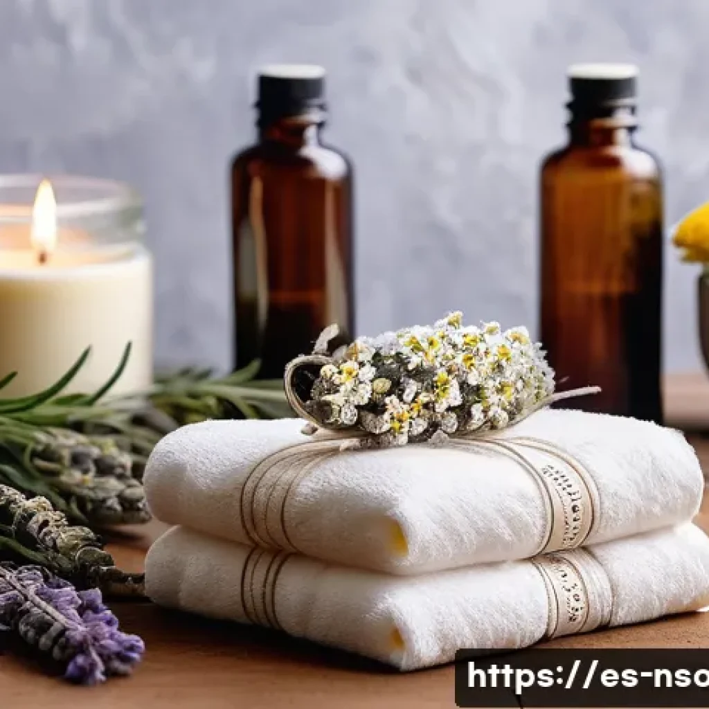 천연비누 재료 상식 - A cozy artisanal soap-making scene featuring natural essential oils and vegetable butters on a rusti...